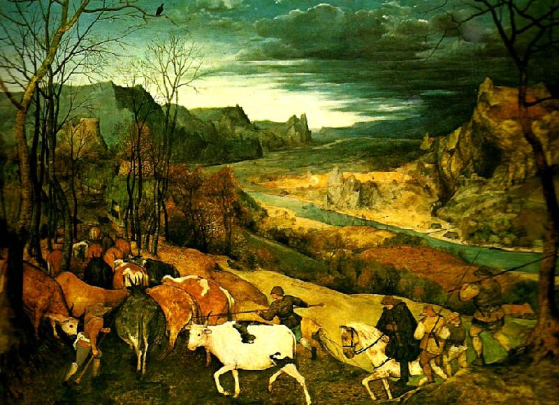 Pieter Bruegel boskapen drivs hem